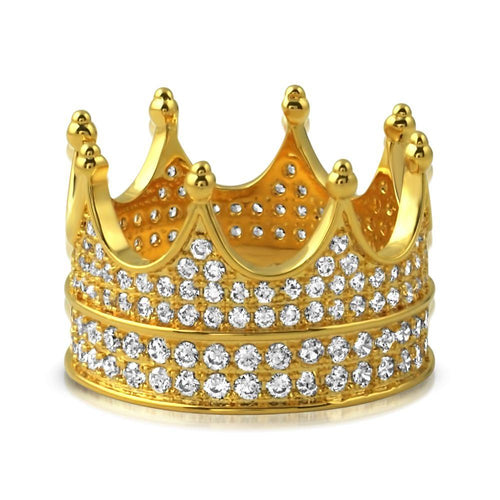 .925 Sterling Silver Crown of the Throne Eternity CZ Bling Ring