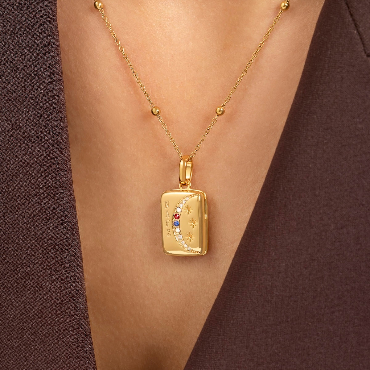 Written In The Stars Locket Necklace (Gold)