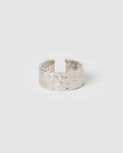 Eros Silver Textured Ring - Large
