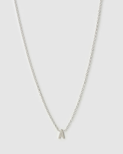 Mini Initial Silver Necklace
