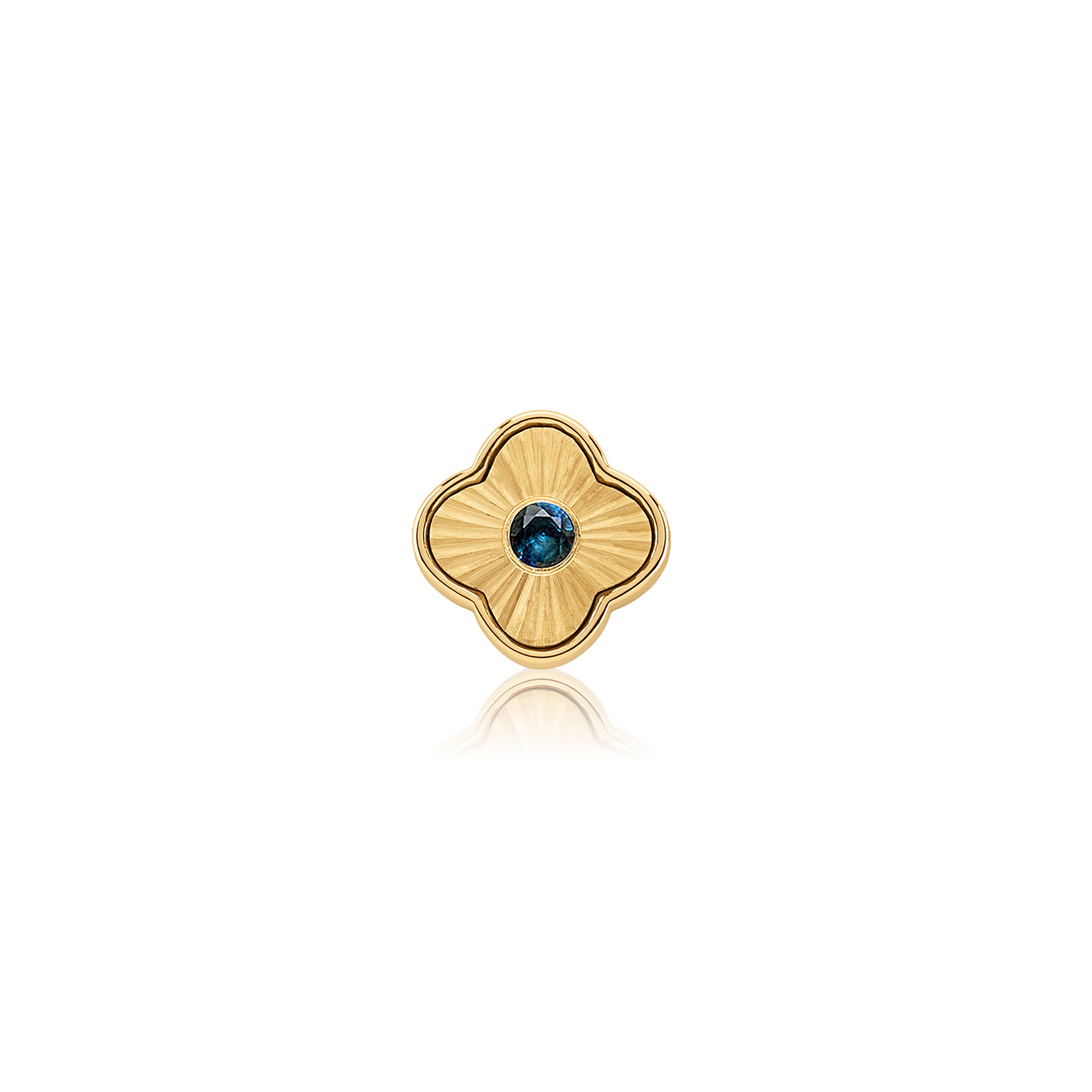 Textured Clover Charms (Gold) - Birthstones