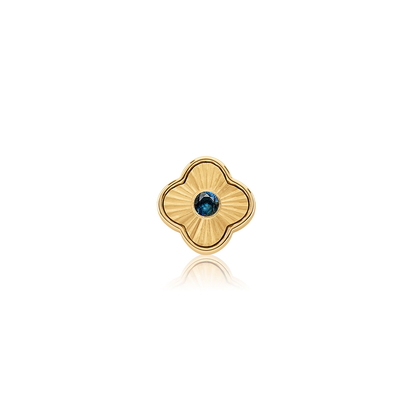Textured Clover Charms (Gold) - Birthstones