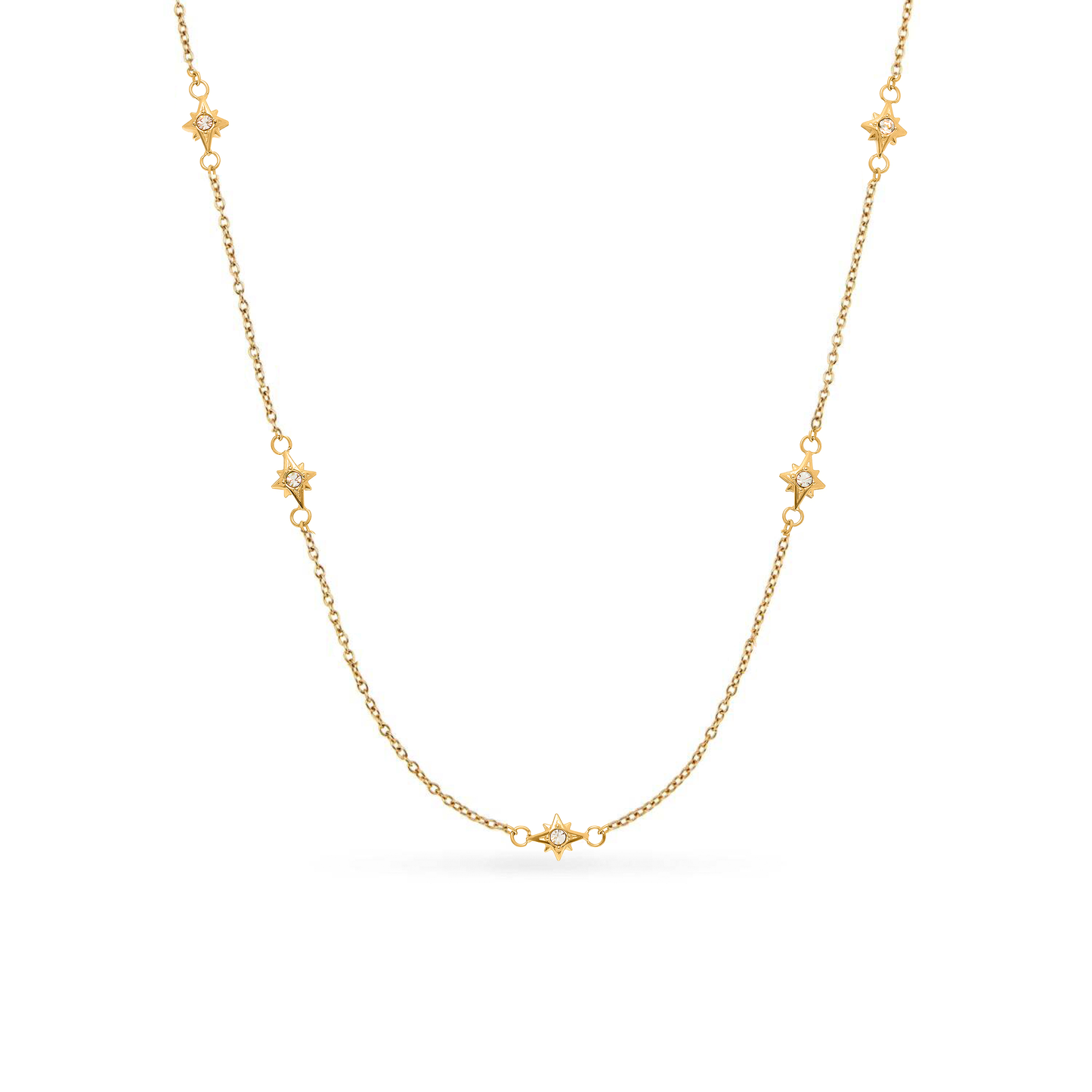 Written In The Stars Handwriting Tag Necklace (Gold)