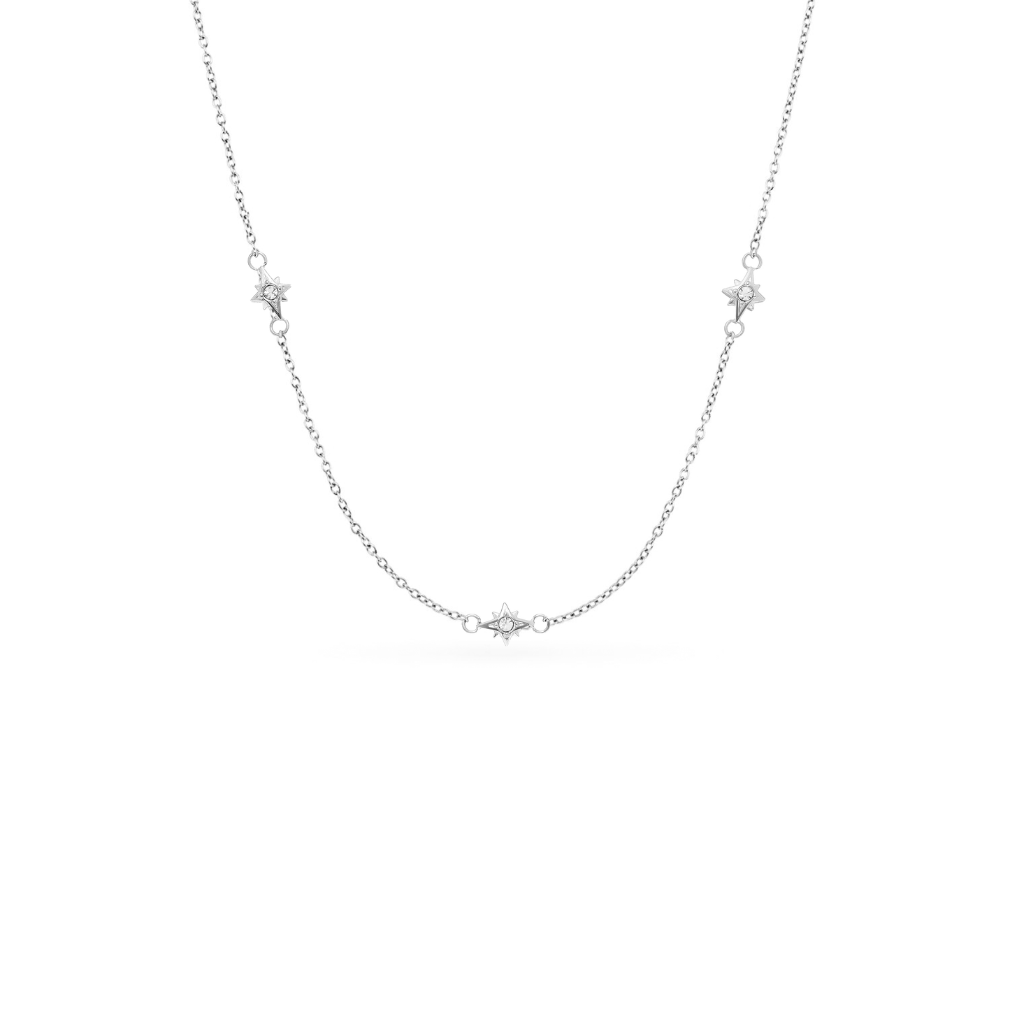 Written In The Stars Handwriting Tag Necklace (Silver)