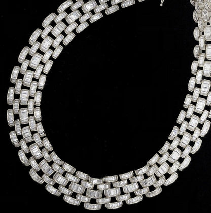 Baguette Jubilee Hip Hop Bling Bling CZ Iced Out Chain