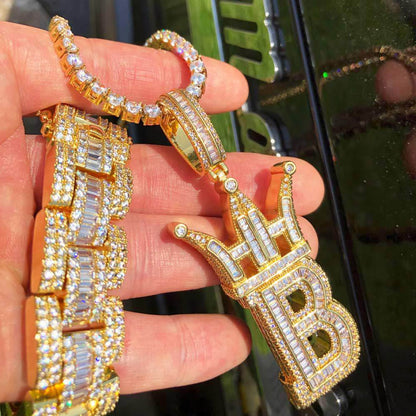 Baguette Oyster Link Custom CZ Iced Out Hip Hop Bracelet