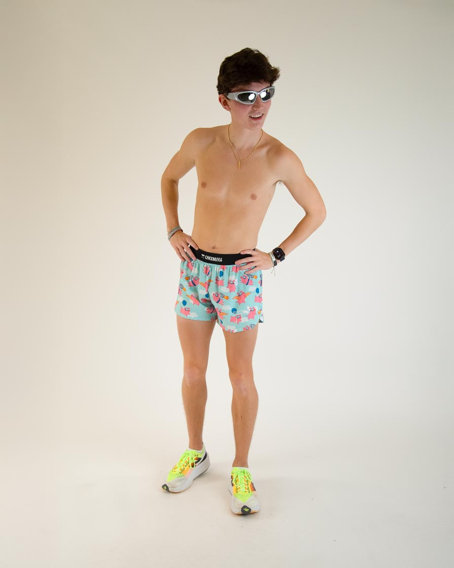 Men's Flying Pigs 4" Half Split Shorts