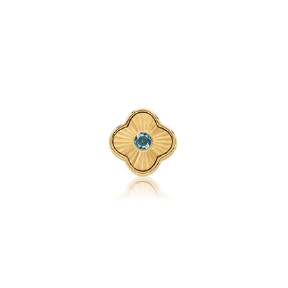 Textured Clover Charms (Gold) - Birthstones